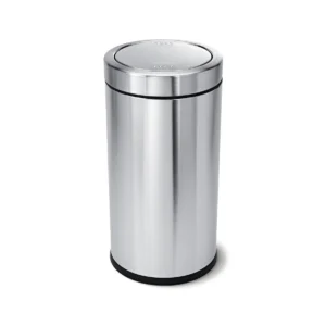 Waste bin with hinged lid